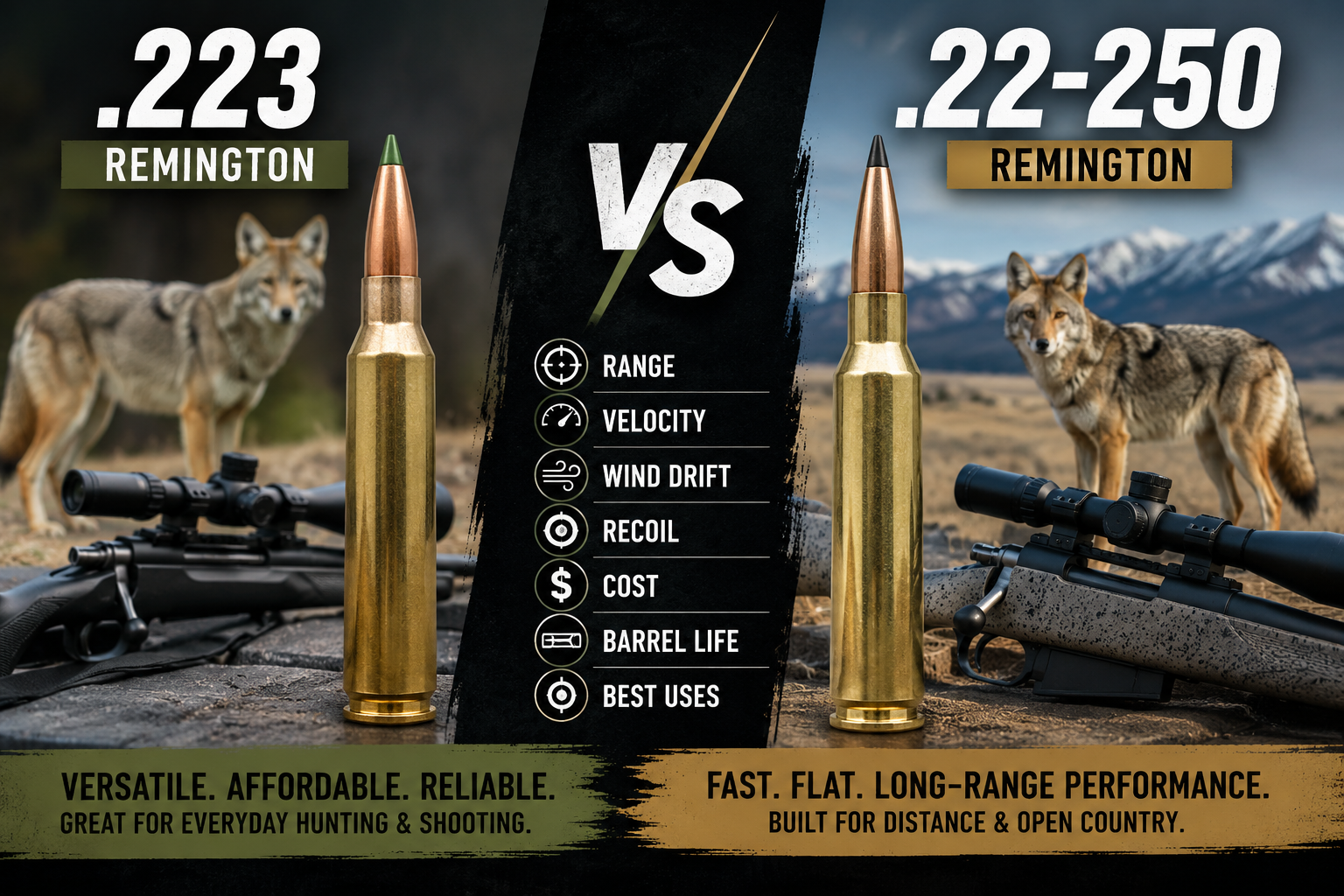 .223 vs .22-250: Key Differences Explained – Gunnr